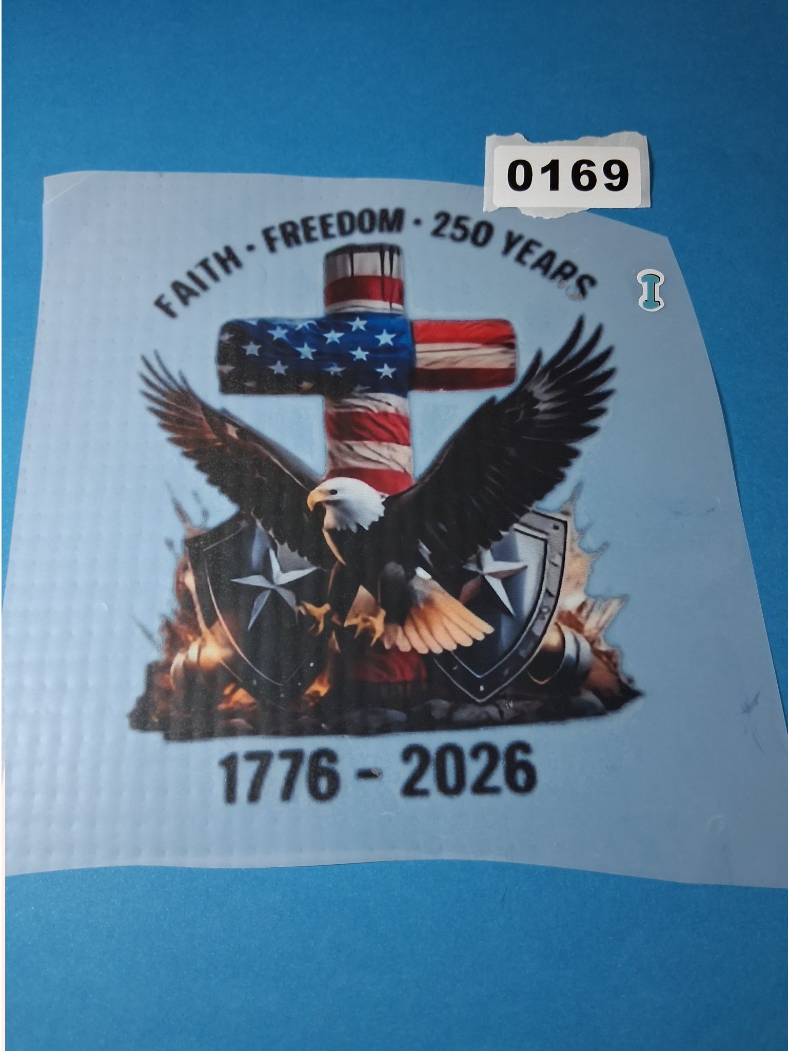 Patriotic Decal — INV 169 I: Faith · Freedom · 250 Years · 1776–2026